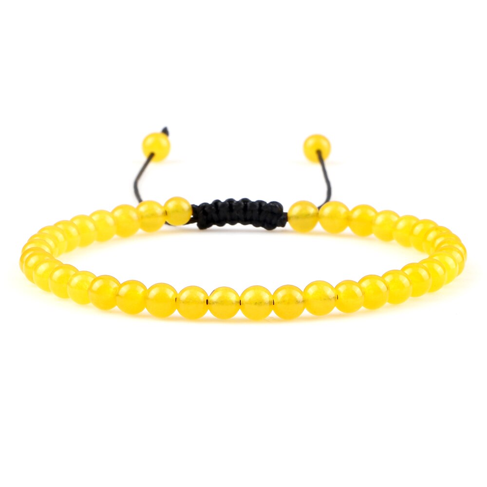 Natural Stone Round Beads Bracelet Minimalism