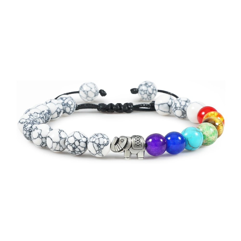 Stone Tiger Eye 7 Chakra Bracelets & Bangles