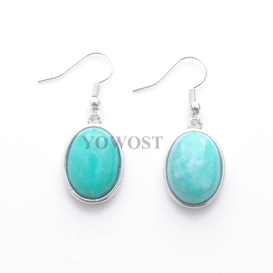 1 Pairs Natural Stone Dangle Earrings Beads