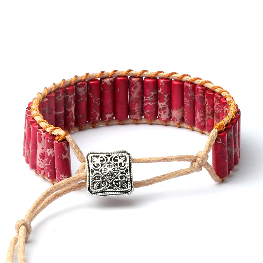 Bohemian Cylinder Emperor Stone Bracelet Vintage