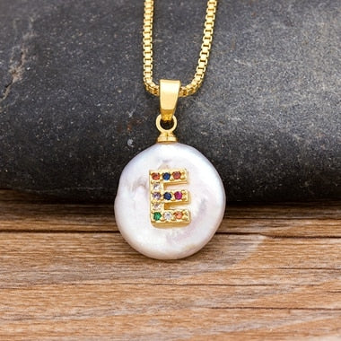 Initial Alphabet A-Z Letters Natural Freshwater Pearl