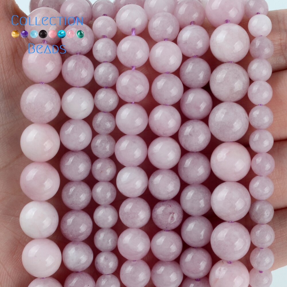 Natural Kunzite Purple Spodumene Jades Stone Spacer