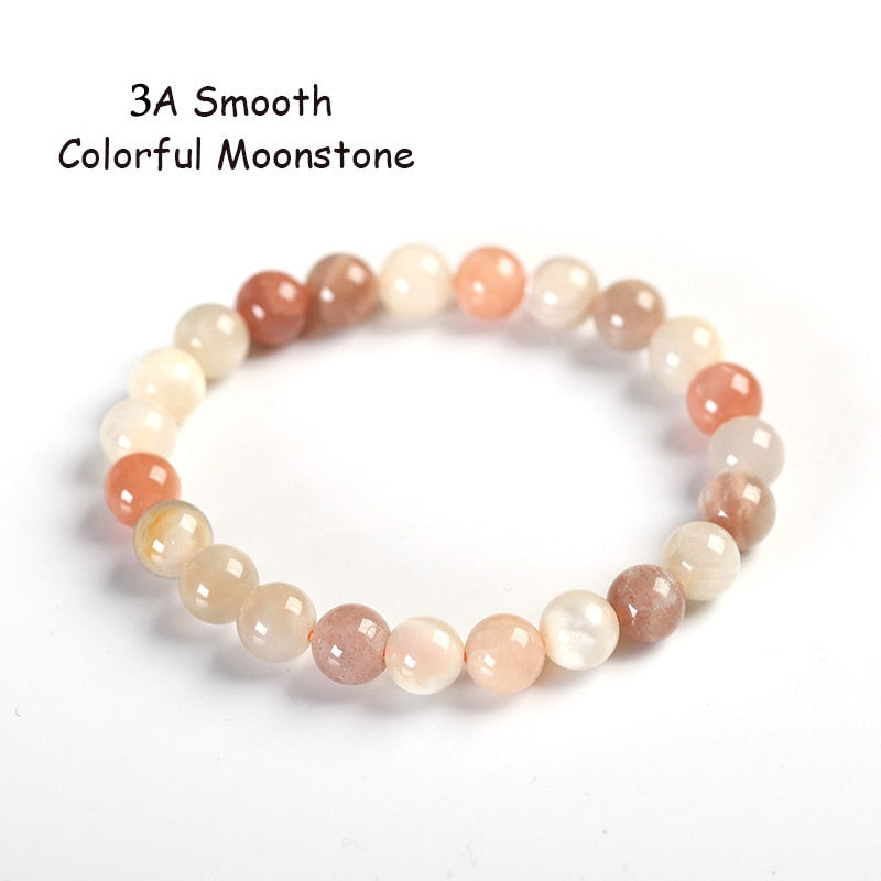 Colorful Moonstone Beads Bracelets Women Elegant