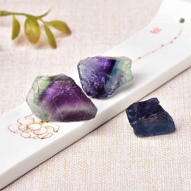 Natural Colorful fluorite Crystal Stone Healing Quartz