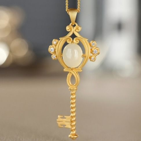 Original SNew Silver Inlaid Natural Hetian White Jade