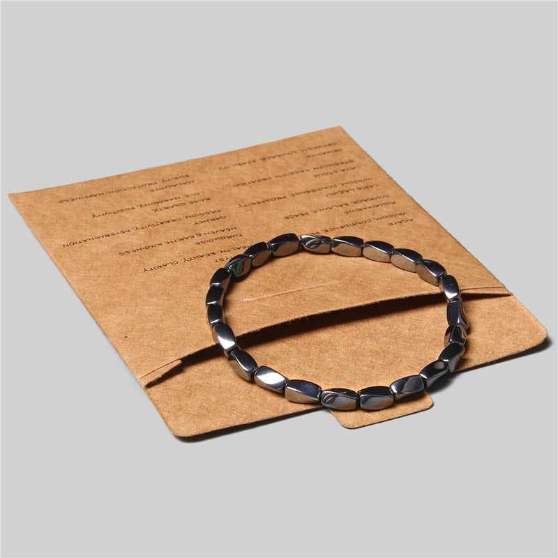 Men Bracelet Natural Hematite Tiger Eye Bead
