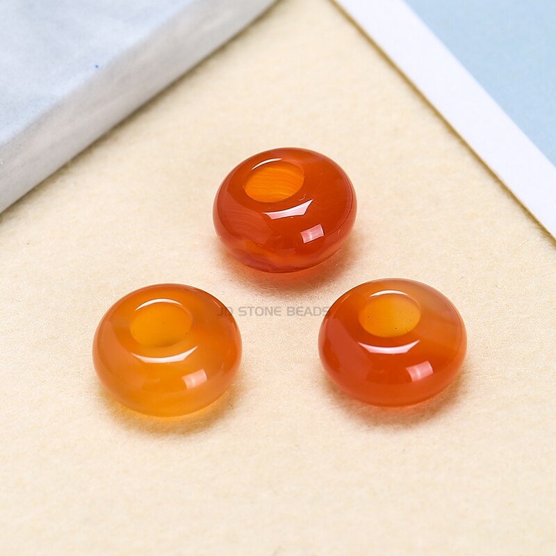 Natural Agate Jade Quartz Stone Big Hole Beads