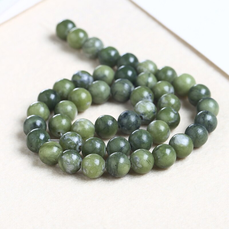 Natural Stone Beads Smooth Natural Southern Jade