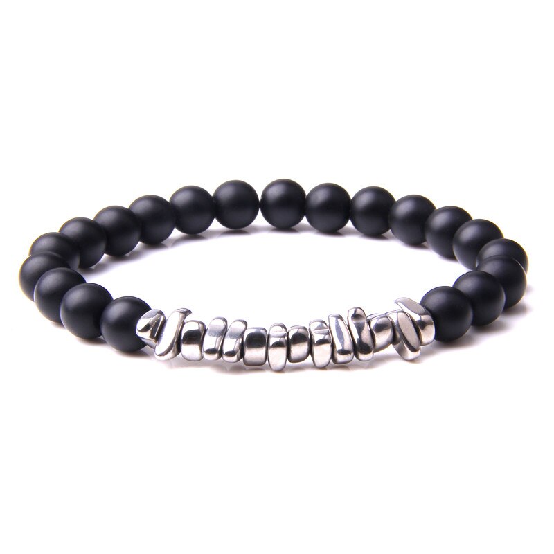 Natural Hematite Chips Beads Bracelets Men Fashion