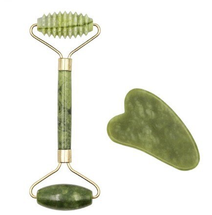 Gua Sha Massager Tool Massage Jade Roller Set
