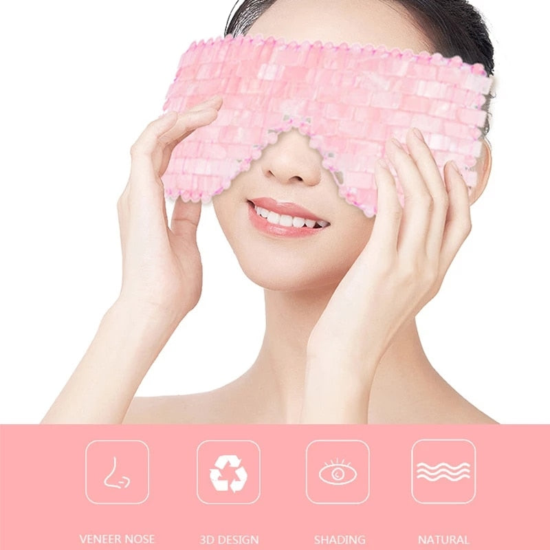 Natural Jade Eye Mask Rose Quartz Jade Eye Mask Facial