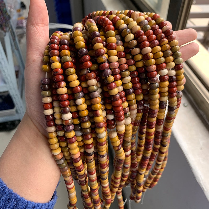 Abacus Beads Rondelle Shape Lapis Jaspers Jades Amazonite