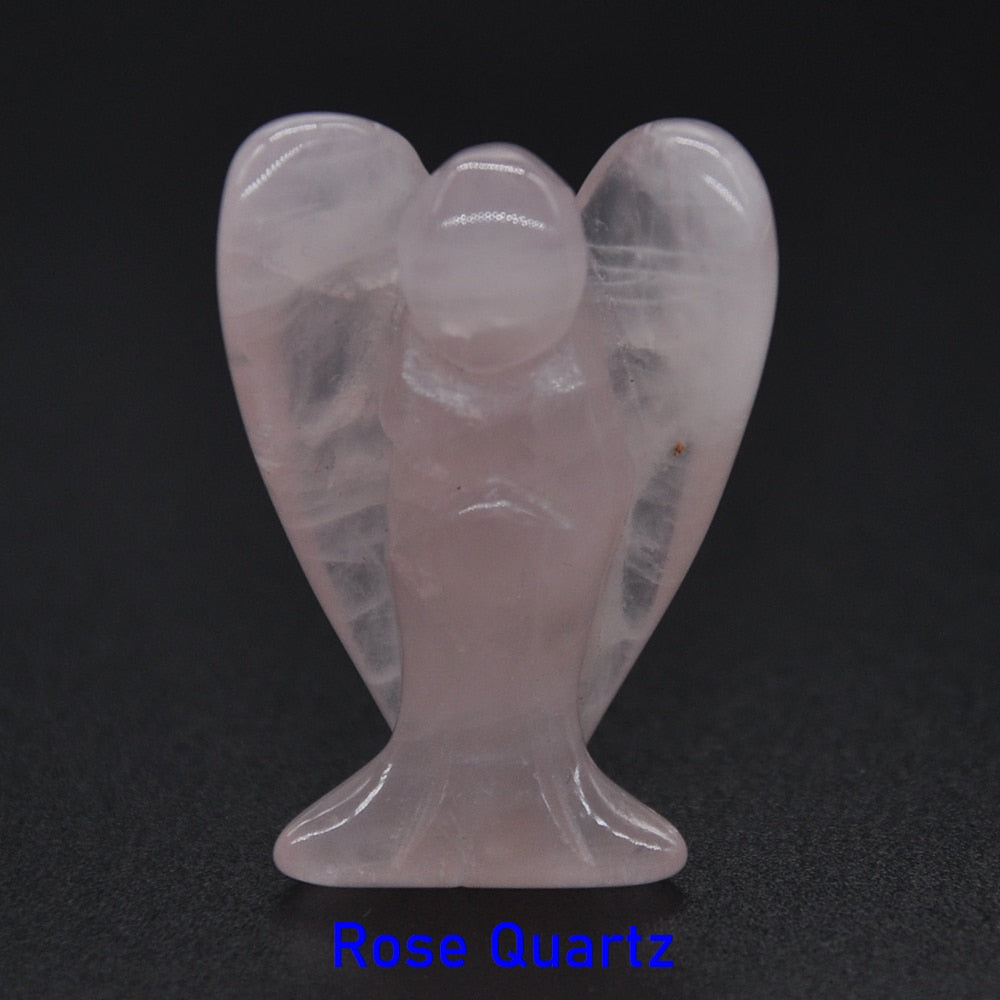 Guardian Angel Figurine Natural Healing Crystal Gem