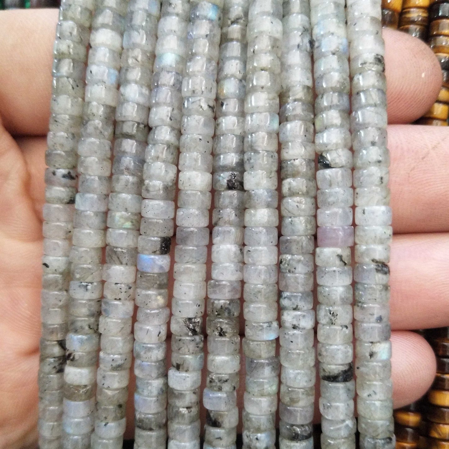 Turquoises Agates Jades Spacer Flat Round Natural Stone