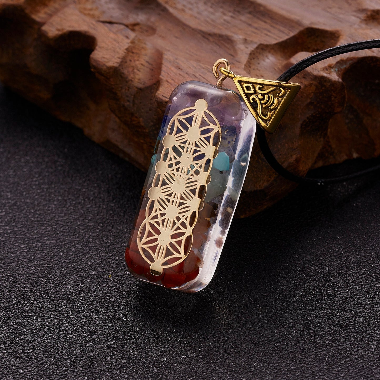Charm Seven Chakras Healing Necklace