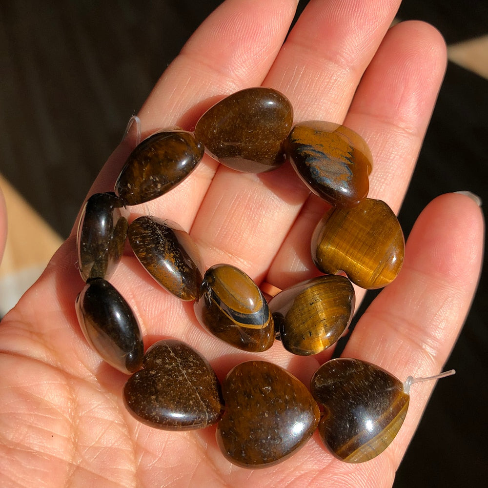 Natural Stone Love Heart Shape Unakite Agates