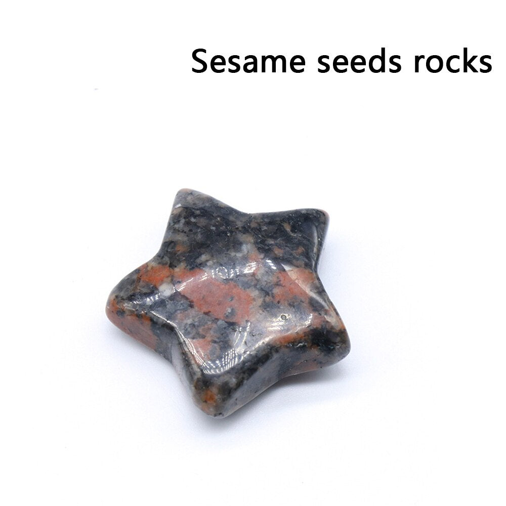 Pentagram Statue Rose Quartz Amethyst Healing Crystal