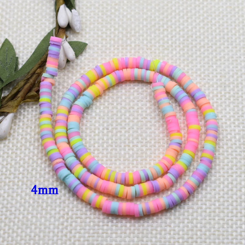 Flat Round Handmade Round Polymer Clay Chip