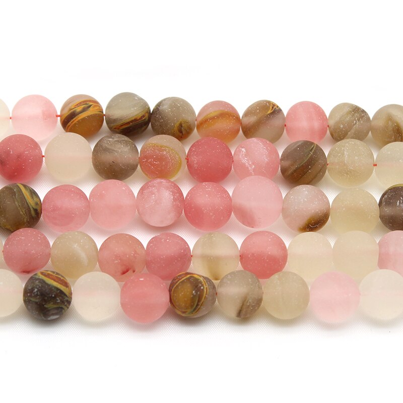 Natural Tourmaline Stone Matte Watermelon Jades