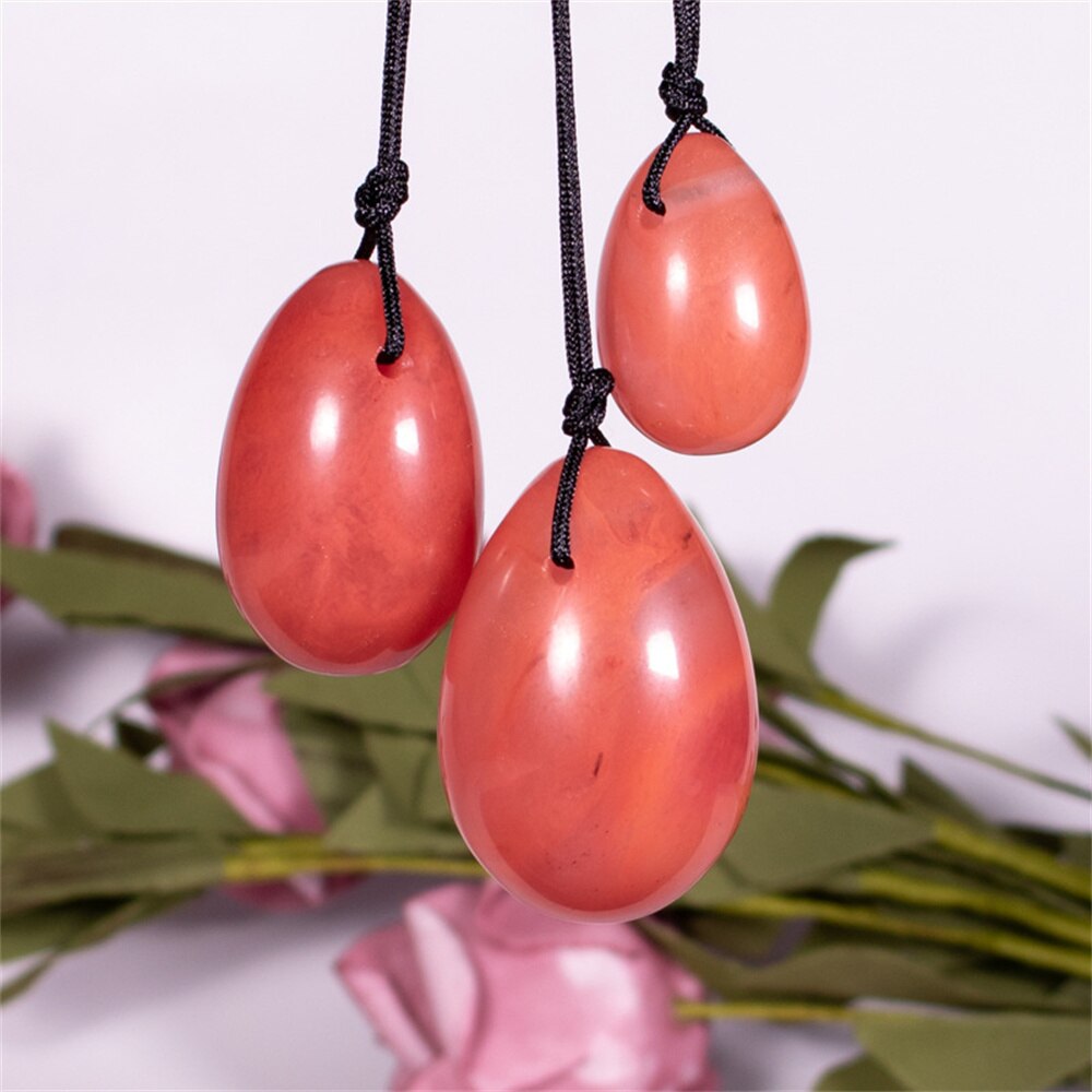 Natural Pink Rose Quartz Yoni Jade Eggs Healing Crystal