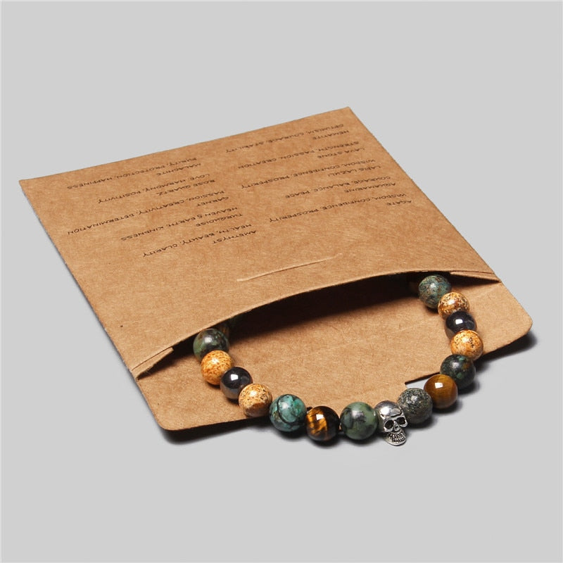 Men Bracelet Natural Hematite Tiger Eye Bead