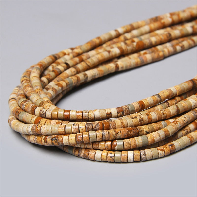 Natural Flat Disc Round Stone Crystal Jades Spacer Beads