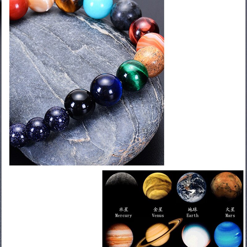 Men Bracelet for Men Women Natural Stone Beaded
