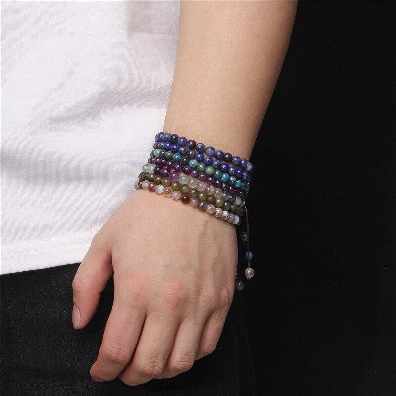 Natural Stone Amethysts 6MM Bead Bracelets