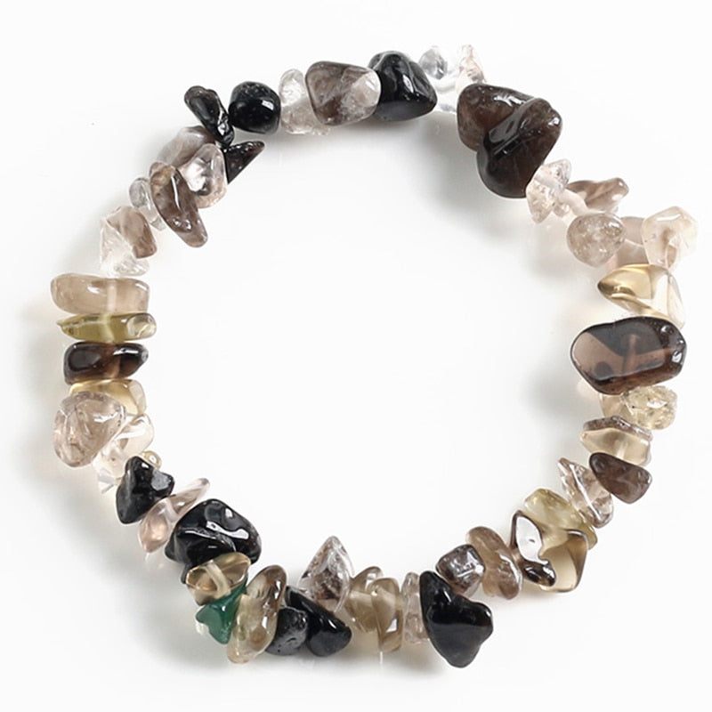 Irregular Natural Gem Stone Bracelet Stretch Chip Beads