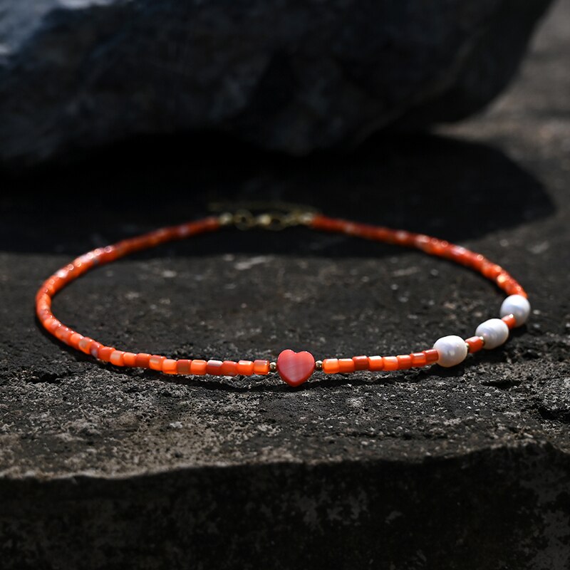 Natural Shell Beads Woman Choker Freshwater Pearl