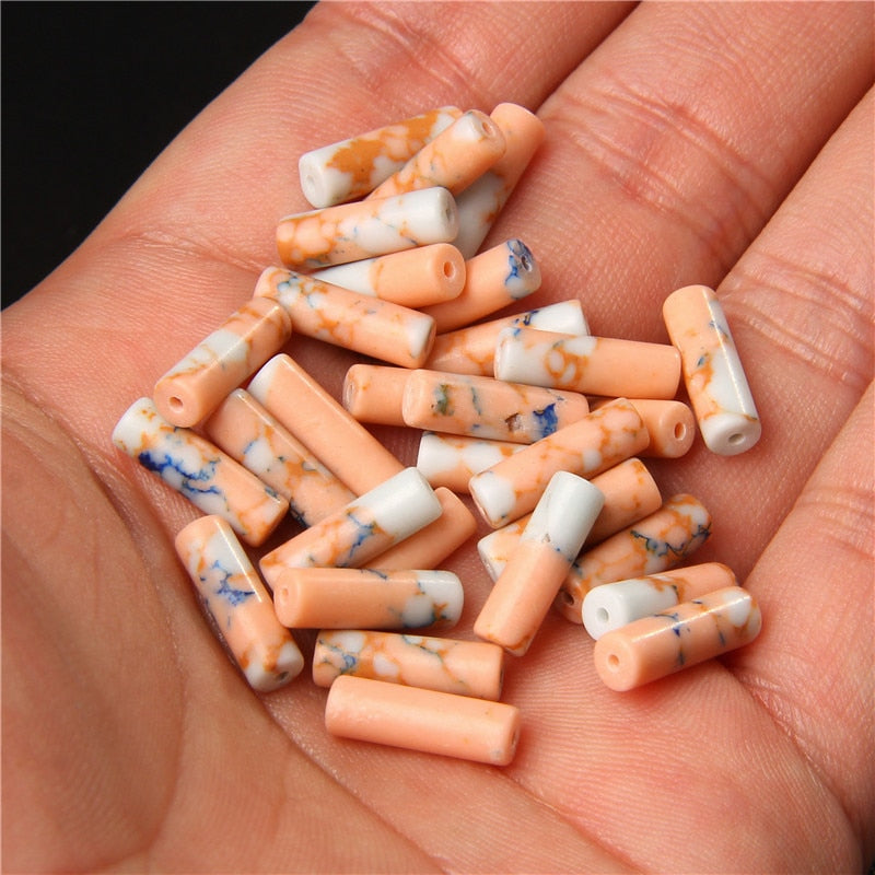 Cylinder Shape Stone Beads Jaspers