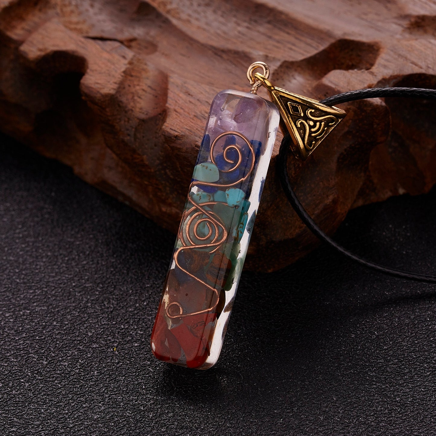 Charm Seven Chakras Healing Necklace