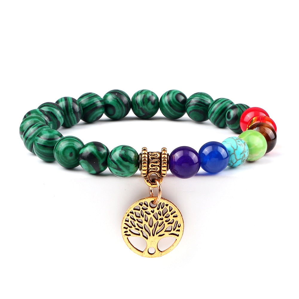 7 Chakra Life Tree Bracelets Natural Stone Healing