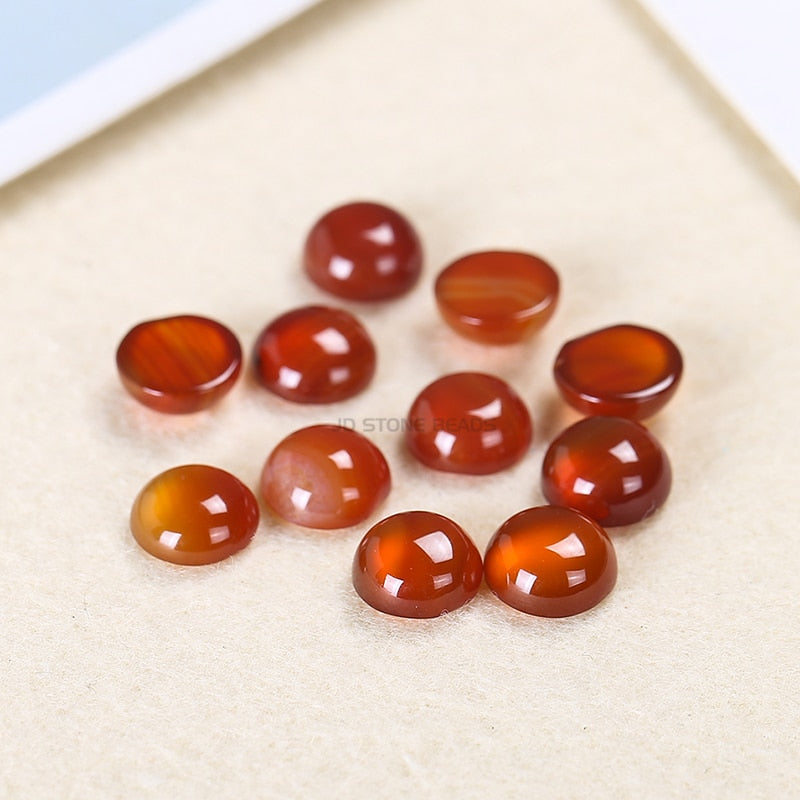 Flat Back Gemstone Mix Colors Natural Stone Cab