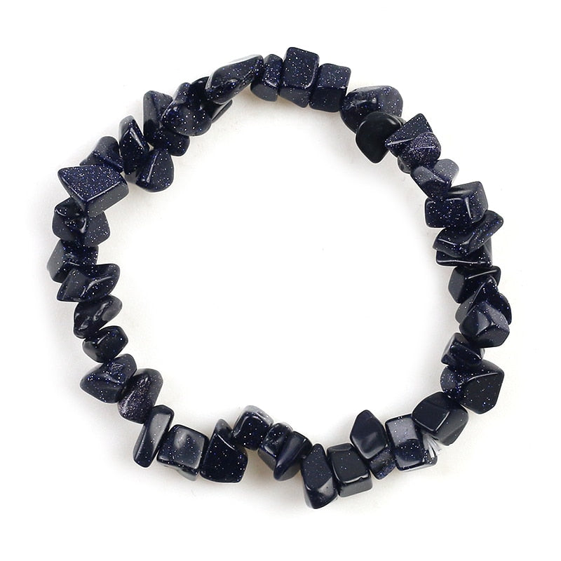 Irregular Natural Gem Stone Bracelet Stretch Chip Beads