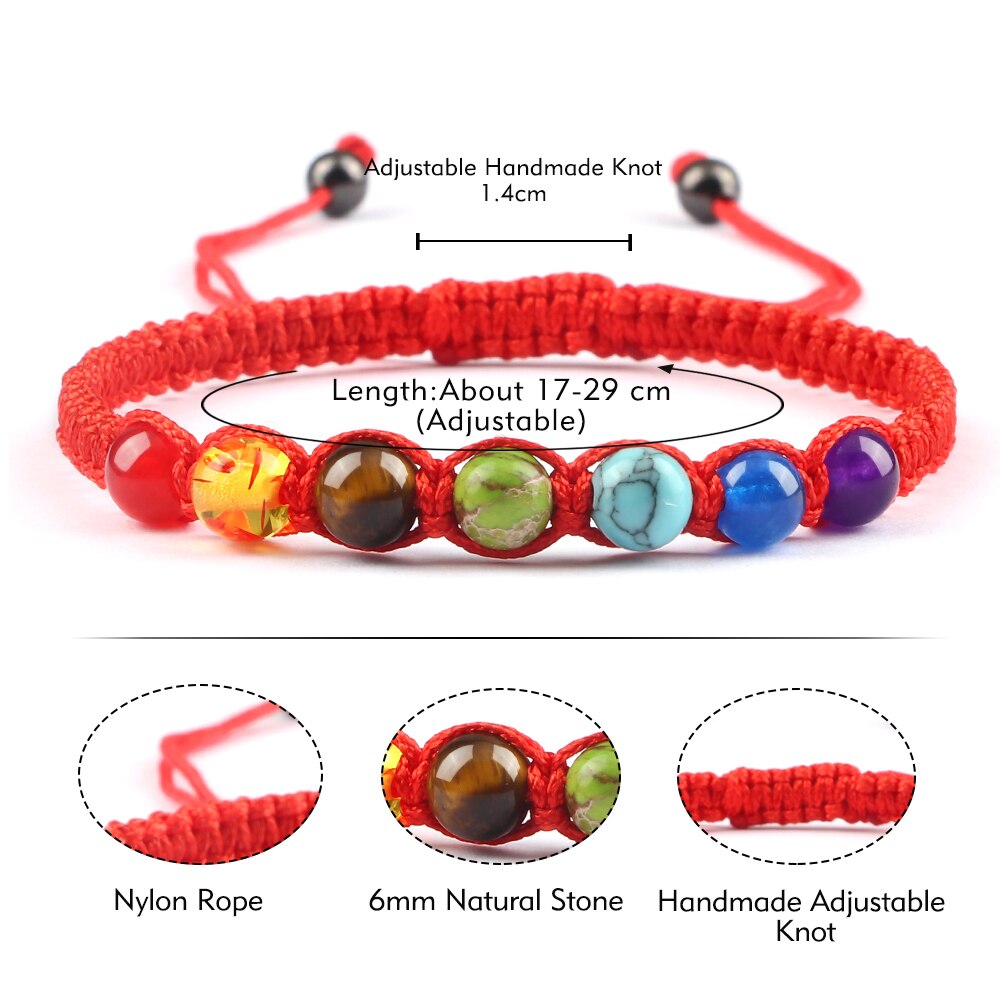 Handmade Beads Bracelet 6mm Natural Stone String