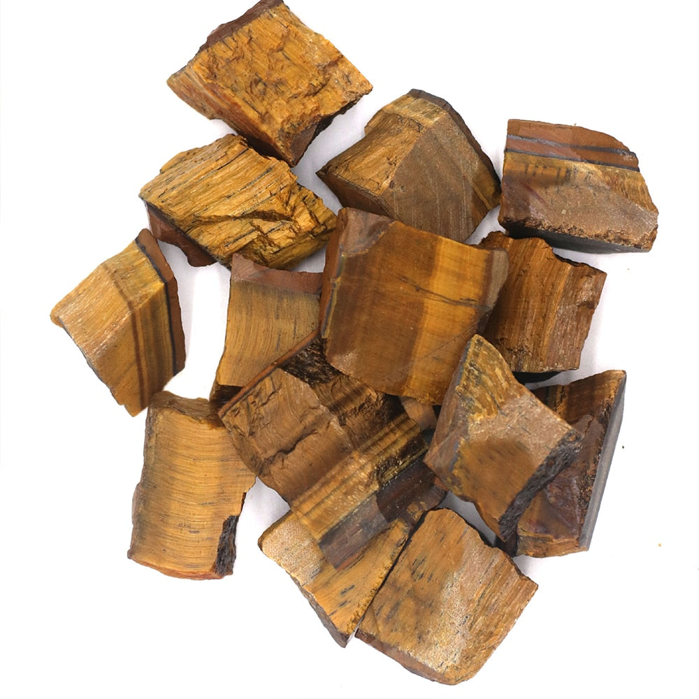 Natural Tiger Eye Raw Stone Chakra Healing