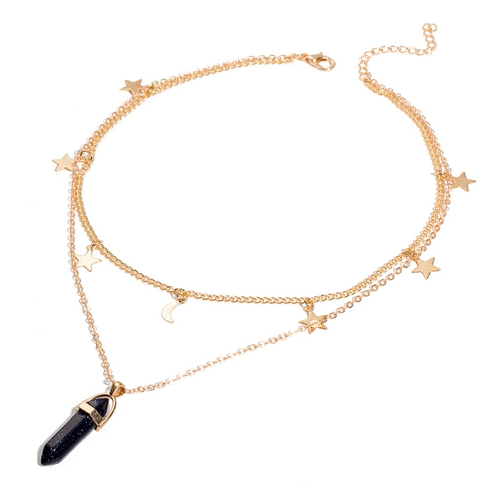 FNIO Crystal Pendant Necklace For Women