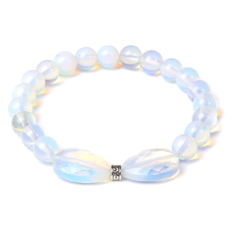 Faceted Natural Reiki Amethysts Butterfly Charm Bracelets