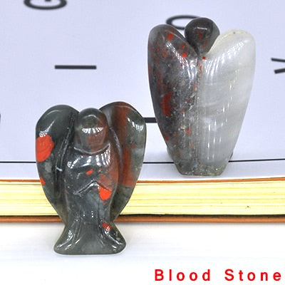 Lucky Angel Figurine Natural Stone And Crystals