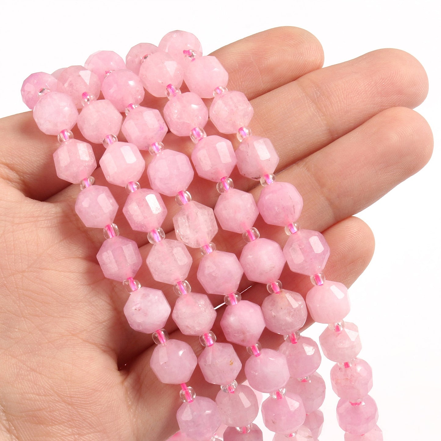 Natural Stone Beads Jades Crystal Faceted Sharp