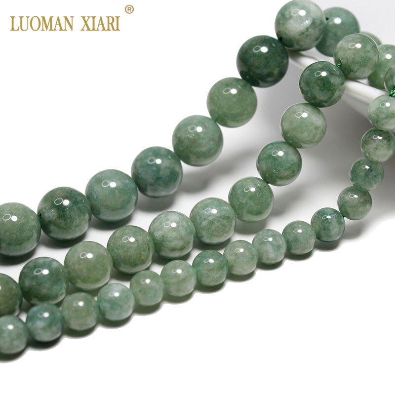 Green Jades Round Natural Stone Beads