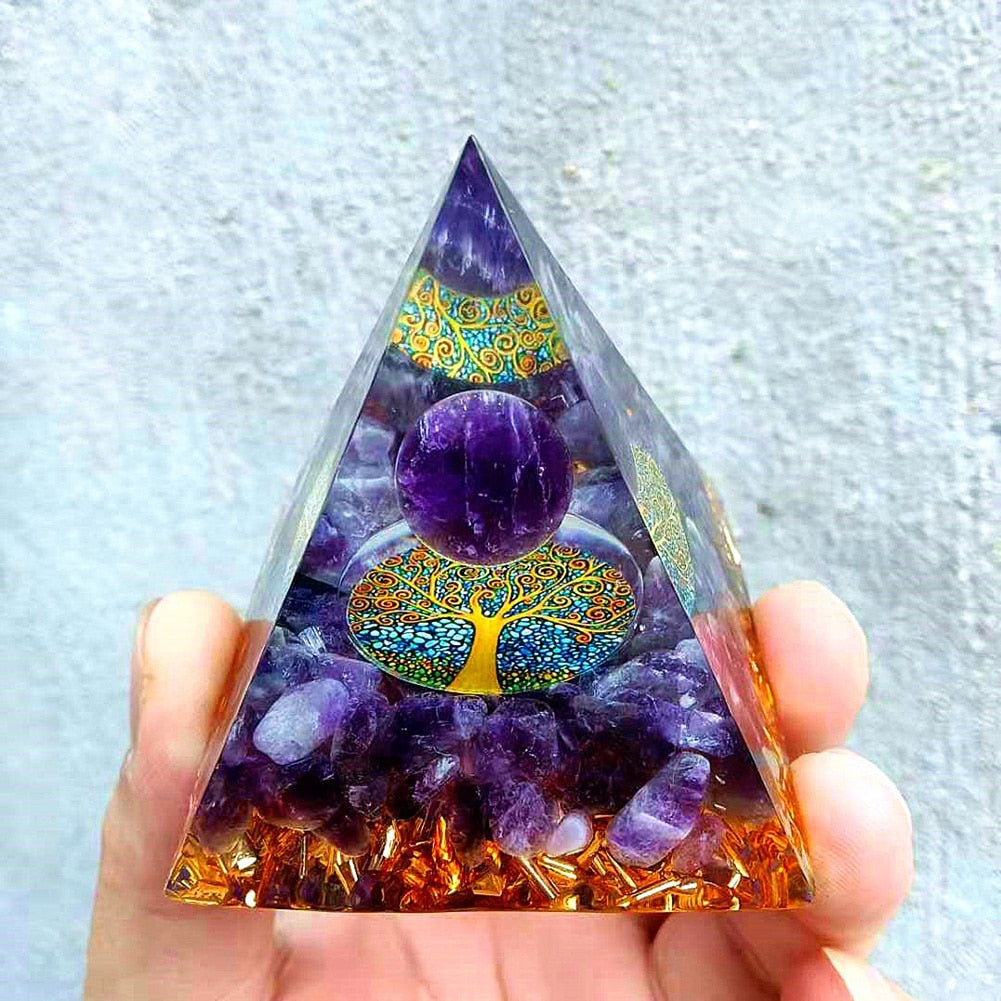 Orgonite Pyramid Crystals Natural Stone Orgone