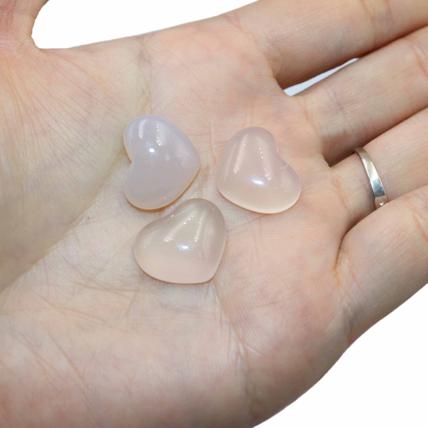 Agates Quartz Pink Jades Tiger Eye Heart Shape Stone
