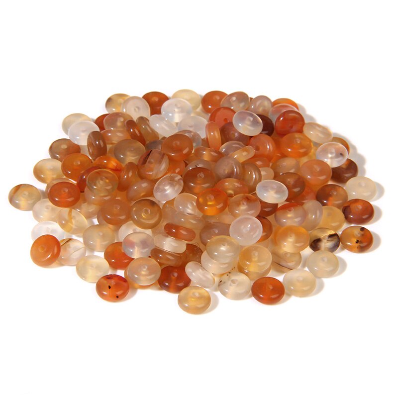 Natural Stone Slice Bead Agates Jades Flat Spacer