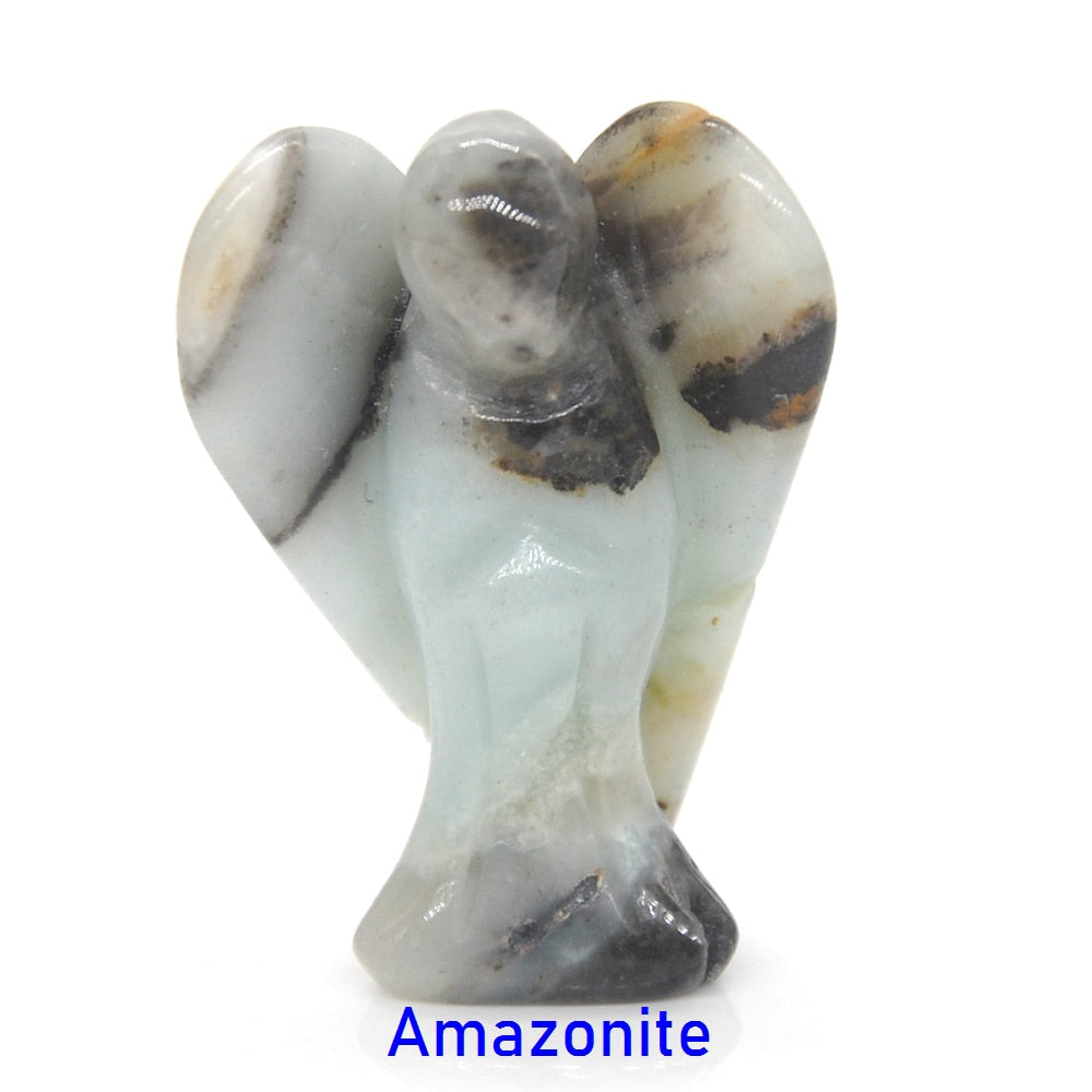 Guardian Angel Figurine Natural Healing Crystal Gem