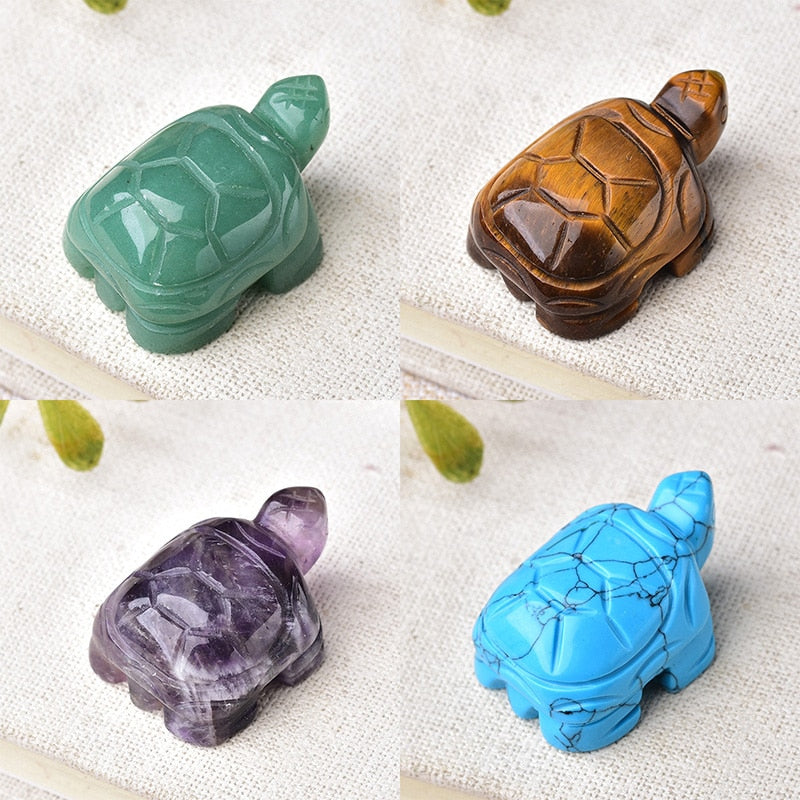 Crystal Rose Quartz Tortoise Amethyst Opal Animals