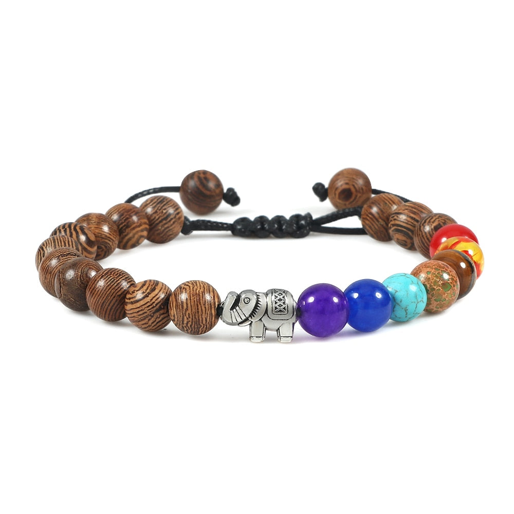 Stone Tiger Eye 7 Chakra Bracelets & Bangles