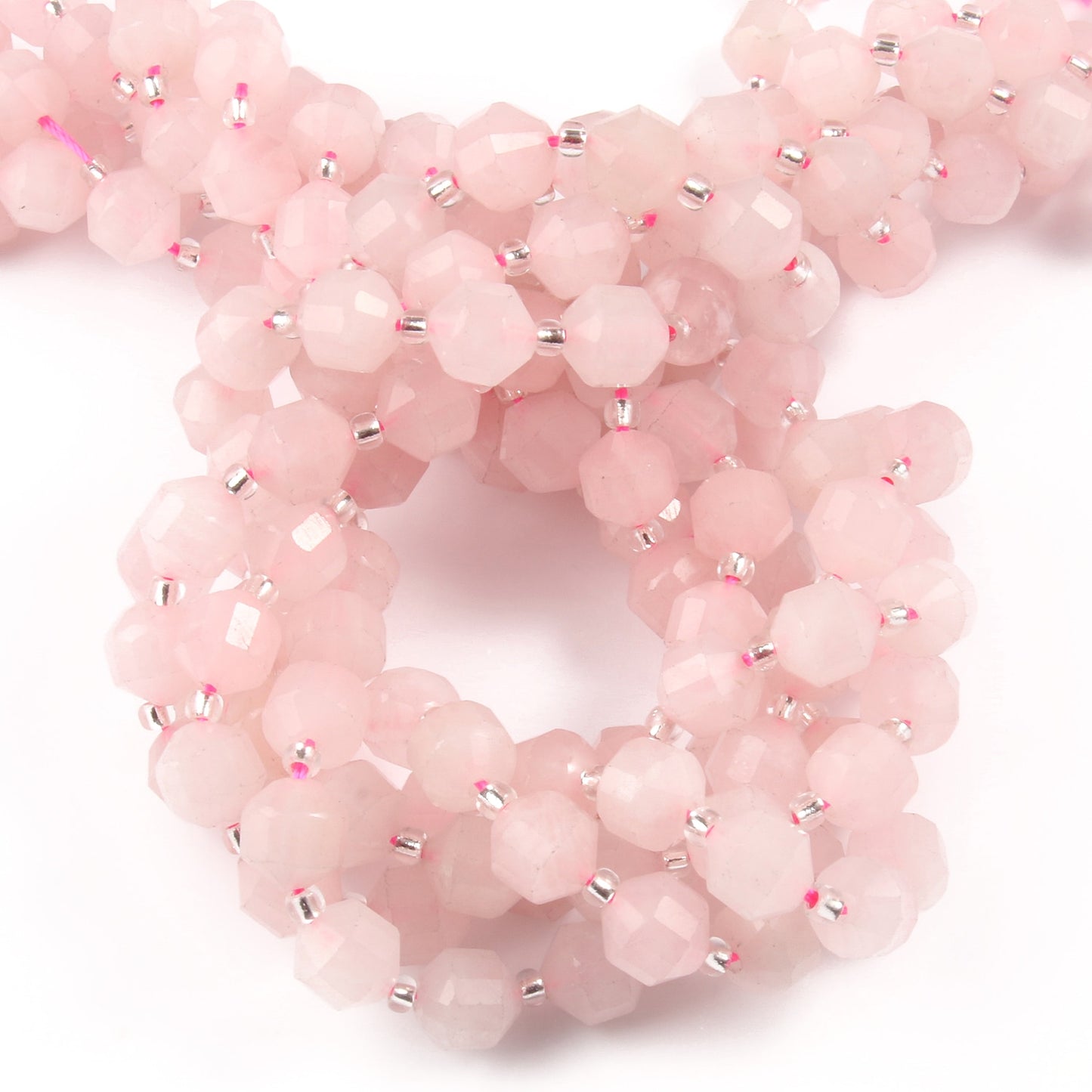 Natural Stone Beads Jades Crystal Faceted Sharp