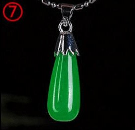 Natural Green Hetian Jade Pendant 925 Silver